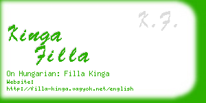 kinga filla business card